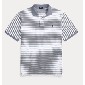 POLO RALPH LAUREN MEN'S  POLO SHIRT~BLUE/STRIPES~NWT